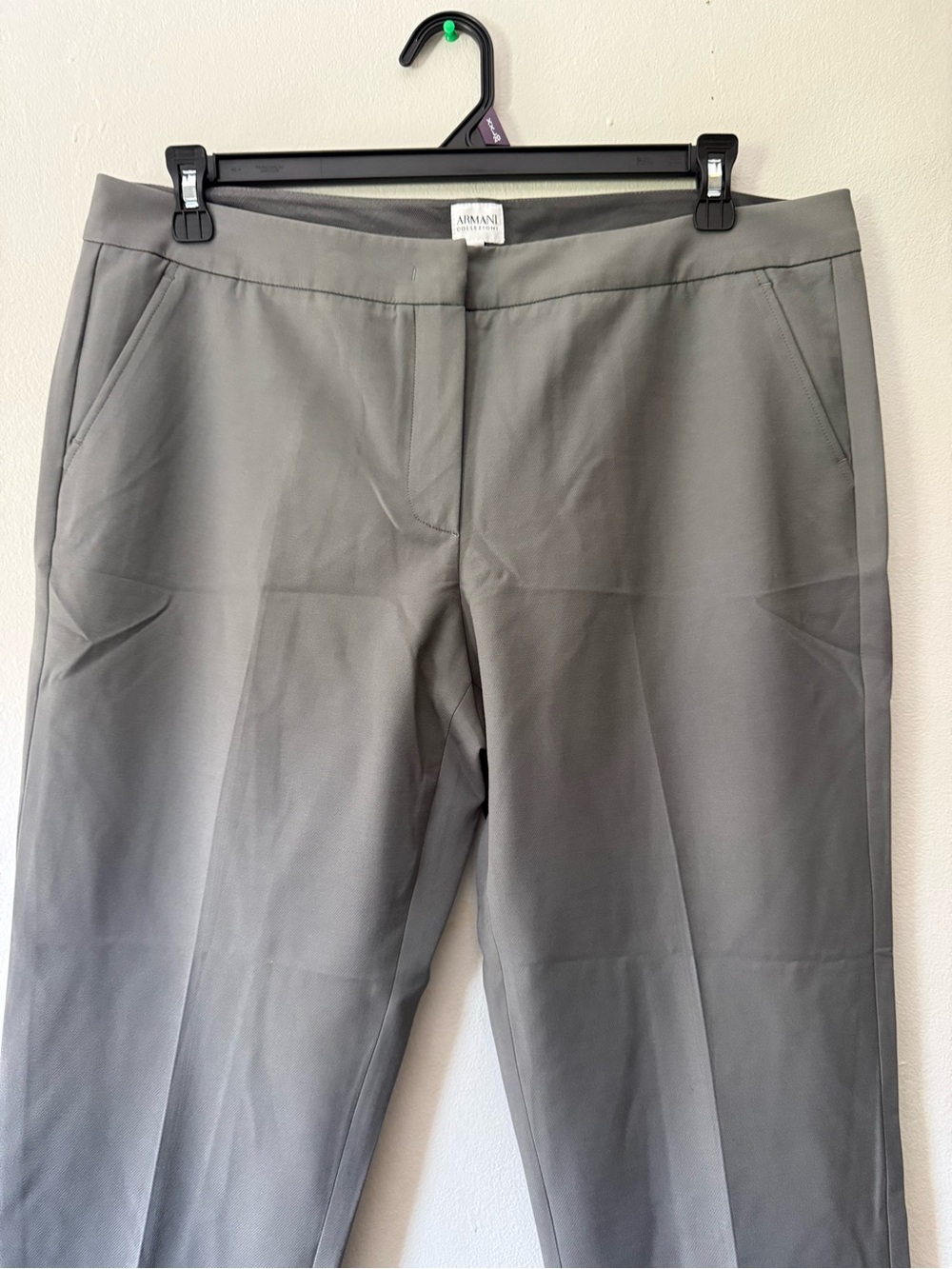 Armani Collezioni Women's Straight-Leg Trousers in Gray - Size 14 - Picture 8 of 14